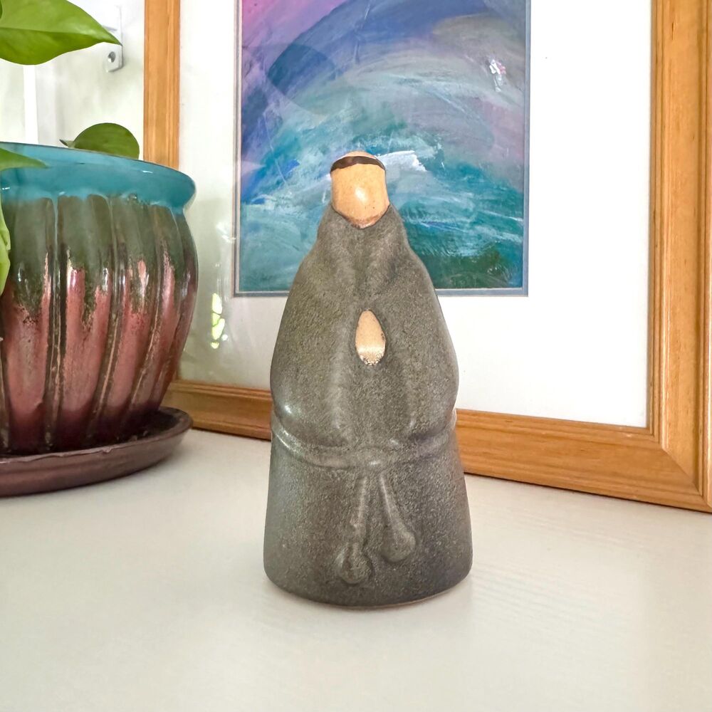 Vintage Mid Century Ceramic Monk Figurine / Munk Keramik Enköping Sweden